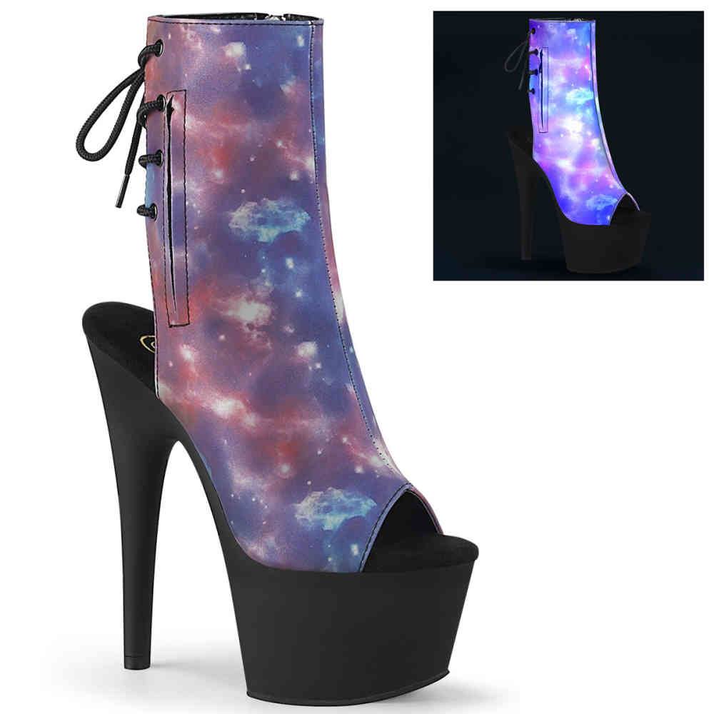 Pleaser - ADORE1018REFL Bottes de plateforme, Pole dance chaussures - Chaussures de pole dance - Violet/Bleu Product image